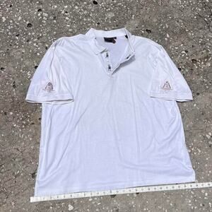 Vintage Bobby Jones Walt Disney World Swan Dolphin Polo Shirt XL Made in Italy
